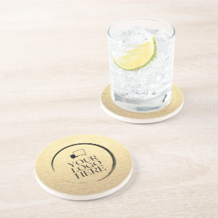 Dessous De Verre En Grès Personnalisé simple entreprise propre or votre log