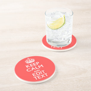 Dessous De Verre En Grès Personnaliser KEEP CALM et avoir votre texte sur C