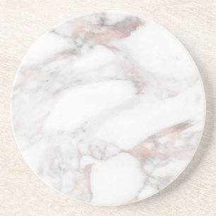Dessous De Verre En Grès Personnaliser Rose Gold Marble Elegant Modèle