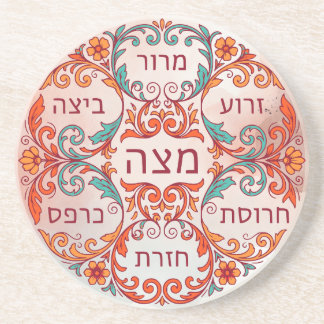 Dessous De Verre En Grès Pesach Seder Plate Hebrew Passover Gift Ke'arah
