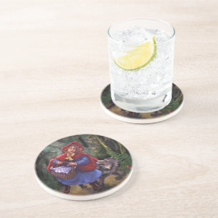 Dessous De Verre En Grès Petit Chaperon Rouge