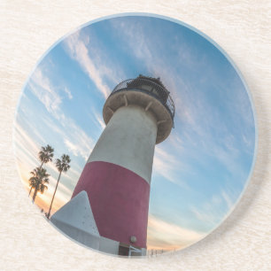 Dessous De Verre En Grès Phare du port d'Oceanside