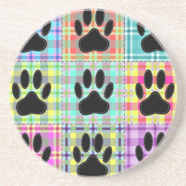 Dessous De Verre En Grès Pied Motif de chien (Devant)