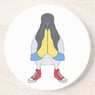 Dessous De Verre En Grès Pigeon avec chaussures