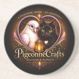 Dessous De Verre En Grès PigeonneCrafts Faite avec le cœur