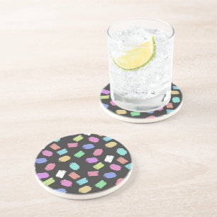 Dessous De Verre En Grès Pinceau de peinture contours, pinceaux colorés