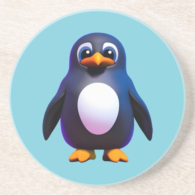 Dessous De Verre En Grès Pingouin (Devant)