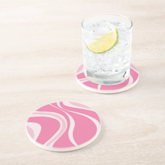 Dessous De Verre En Grès Pink Waves Coaster