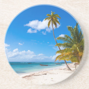 Dessous De Verre En Grès Plage à Saona République dominicaine
