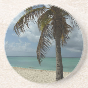 Dessous De Verre En Grès Plage d'Aruba I Belle Scène Nature
