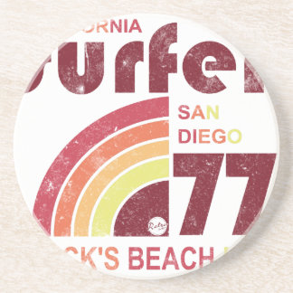 Dessous De Verre En Grès plage la Californie de noirs