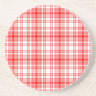 Dessous De Verre En Grès Plaid rouge