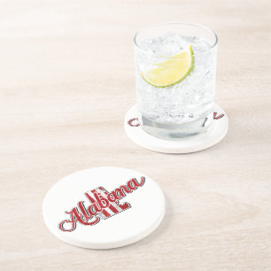 Dessous De Verre En Grès Plan de l'État Alabama