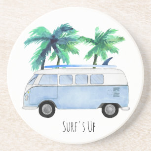 Dessous De Verre En Grès Planches de surf rétro vintage Surf's Up