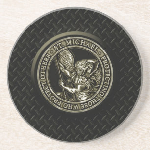 Dessous De Verre En Grès Plat et St Mike de diamant