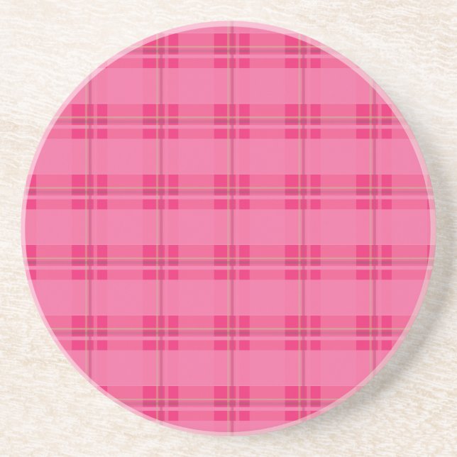 Dessous De Verre En Grès Plat rose chaud (Devant)
