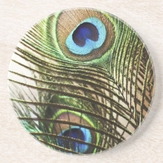 Dessous De Verre En Grès Plume de paon