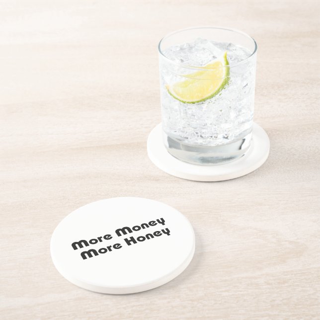 Dessous De Verre En Grès Plus d'argent Plus de miel (Côté)