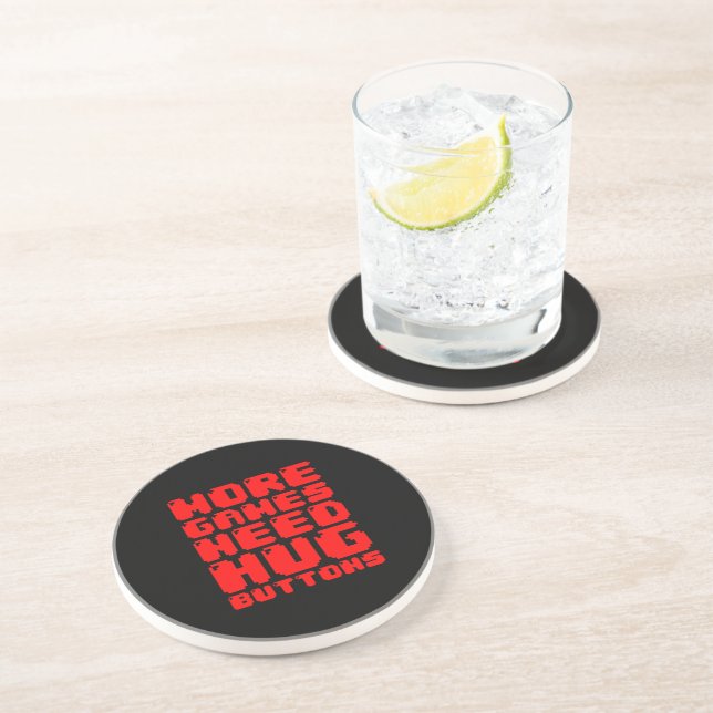 DESSOUS DE VERRE EN GRÈS PLUS DE JEUX ONT BESOIN DE BOUTONS DE MAÏS (Côté)