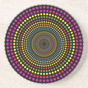 Dessous De Verre En Grès Points chromatiques