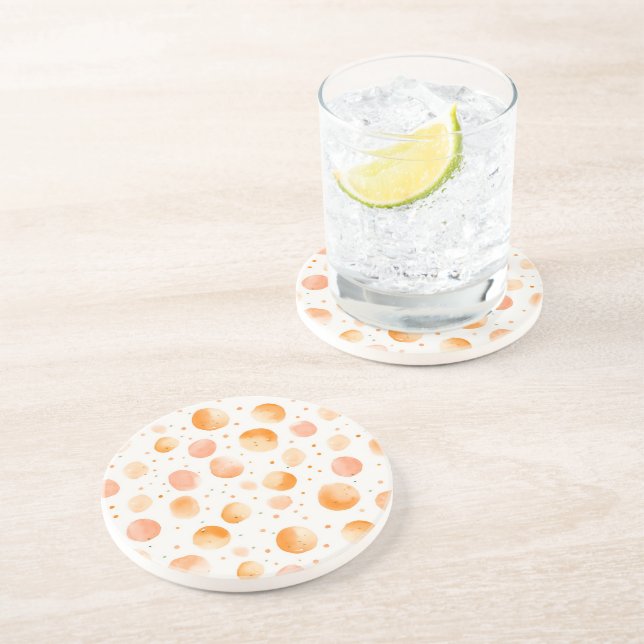 Dessous De Verre En Grès Points de pêche fantaisistes   (Côté)