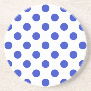 Dessous De Verre En Grès Pois bleu royal