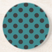Pois noirs en turquoise