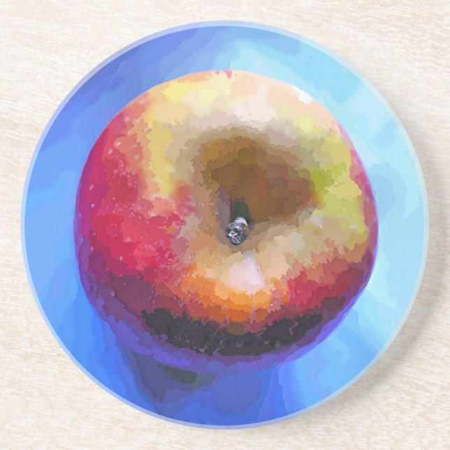 DESSOUS DE VERRE EN GRÈS POMMES (Devant)