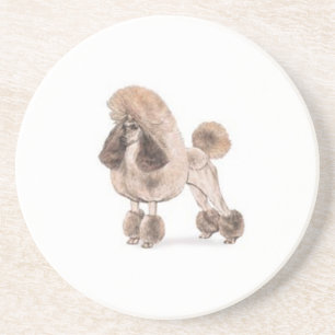 Dessous De Verre En Grès Poodle — Afficher le manteau