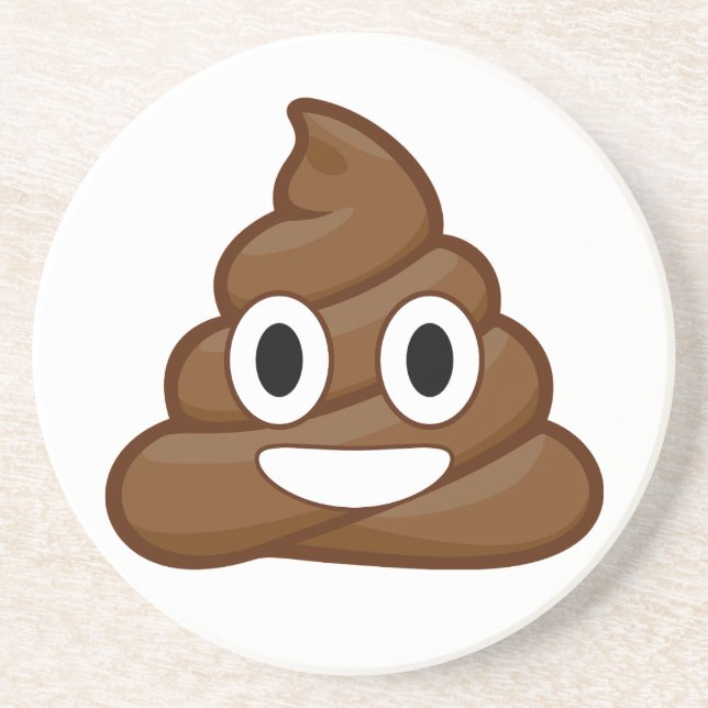 Dessous De Verre En Grès poop emoji (Devant)
