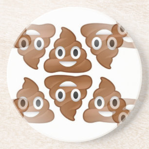 Dessous De Verre En Grès poop emojis