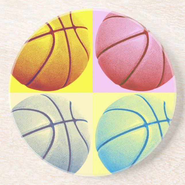 Dessous De Verre En Grès Pop Art Basket (Devant)