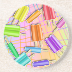 DESSOUS DE VERRE EN GRÈS POPSICLES D'ART DE POP