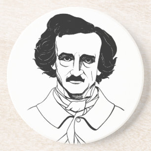 Dessous De Verre En Grès Portrait d'Edgar Allan Poe
