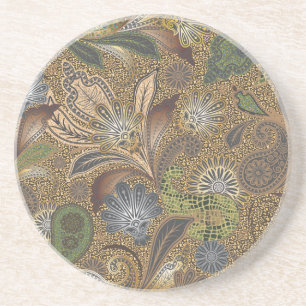 Dessous De Verre En Grès Poster de animal Paisley Motif