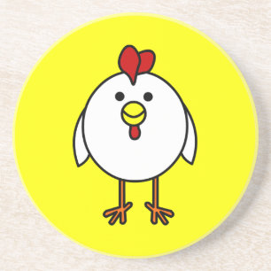 Dessous De Verre En Grès Poulet heureux mignon