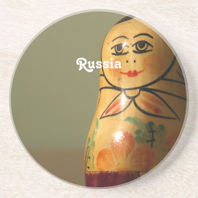 Dessous De Verre En Grès Poupée de Matryoshka (Devant)