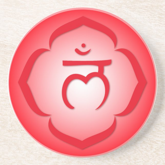 Dessous De Verre En Grès Premier Chakra - Muladhara (Devant)