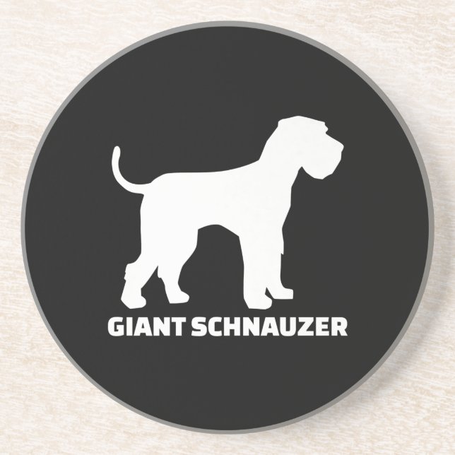 Dessous De Verre En Grès prime de schnauzer géant (Devant)