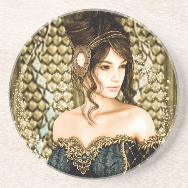 Dessous De Verre En Grès Princesse de conte de fées (Devant)