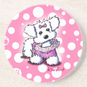 Dessous De Verre En Grès Princesse Maltese Coaster de mode