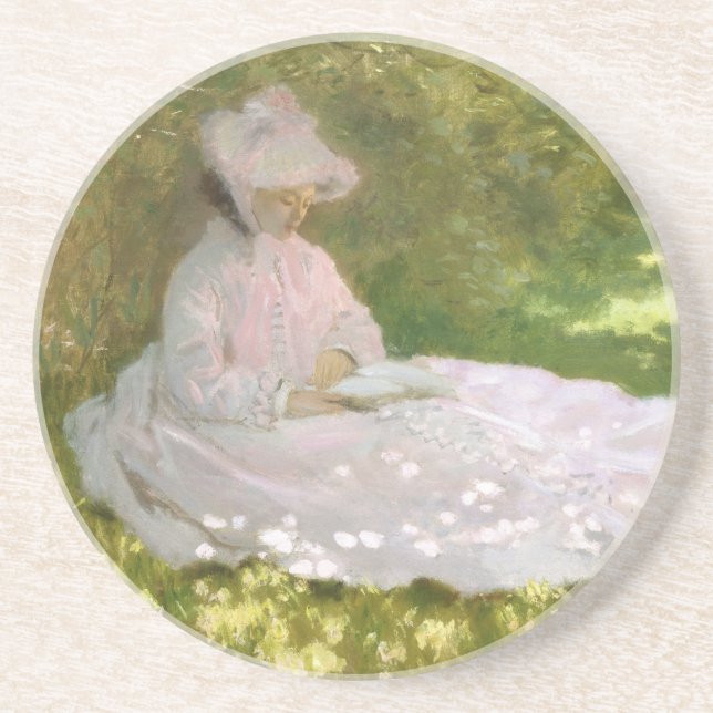 Dessous De Verre En Grès Printemps par Claude Monet (Devant)