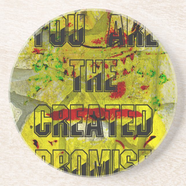 Dessous De Verre En Grès Promesse d'or : Le script doré du destin (Devant)