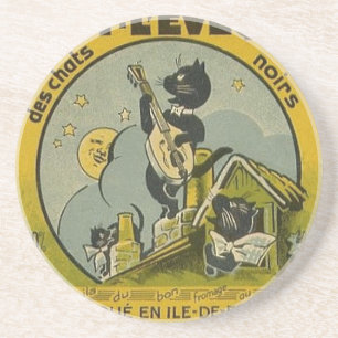 Dessous De Verre En Grès Publicité française vintage