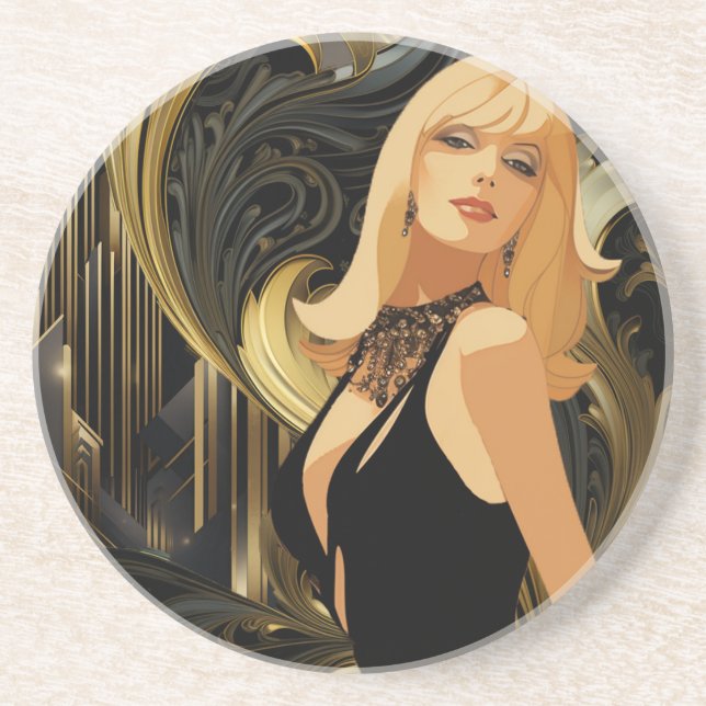 DESSOUS DE VERRE EN GRÈS PUISSANCE DE BEAUTÉ #3 (Devant)