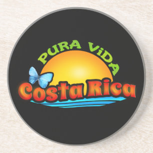 Dessous De Verre En Grès Pura Vida Costa Rica