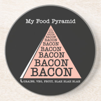 Dessous De Verre En Grès Pyramide alimentaire de Bacon