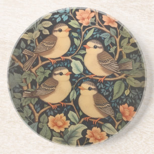 Dessous De Verre En Grès Quatre Bébés mignons Oiseaux Nature Inspiré