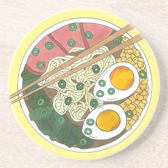 Dessous De Verre En Grès Ramen Noodles Bowl Restauration Japonaise Foin (Devant)
