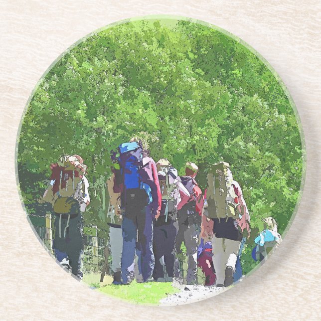 DESSOUS DE VERRE EN GRÈS RANDONNÉE (Devant)